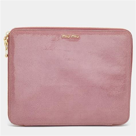 Miu Miu Embossed Leather iPad Case 